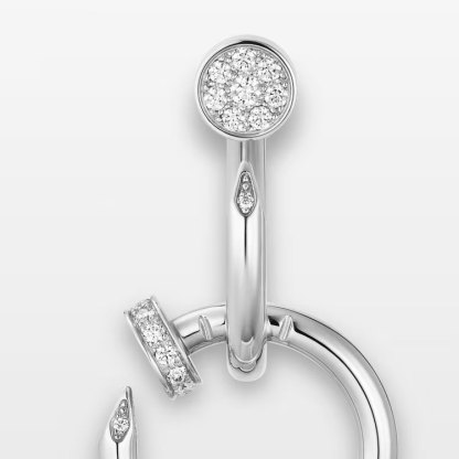 JUSTE UN CLOU EARRINGS, DOUBLE, DIAMONDS