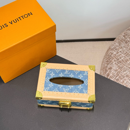 LV Premium Denim Tissue Box