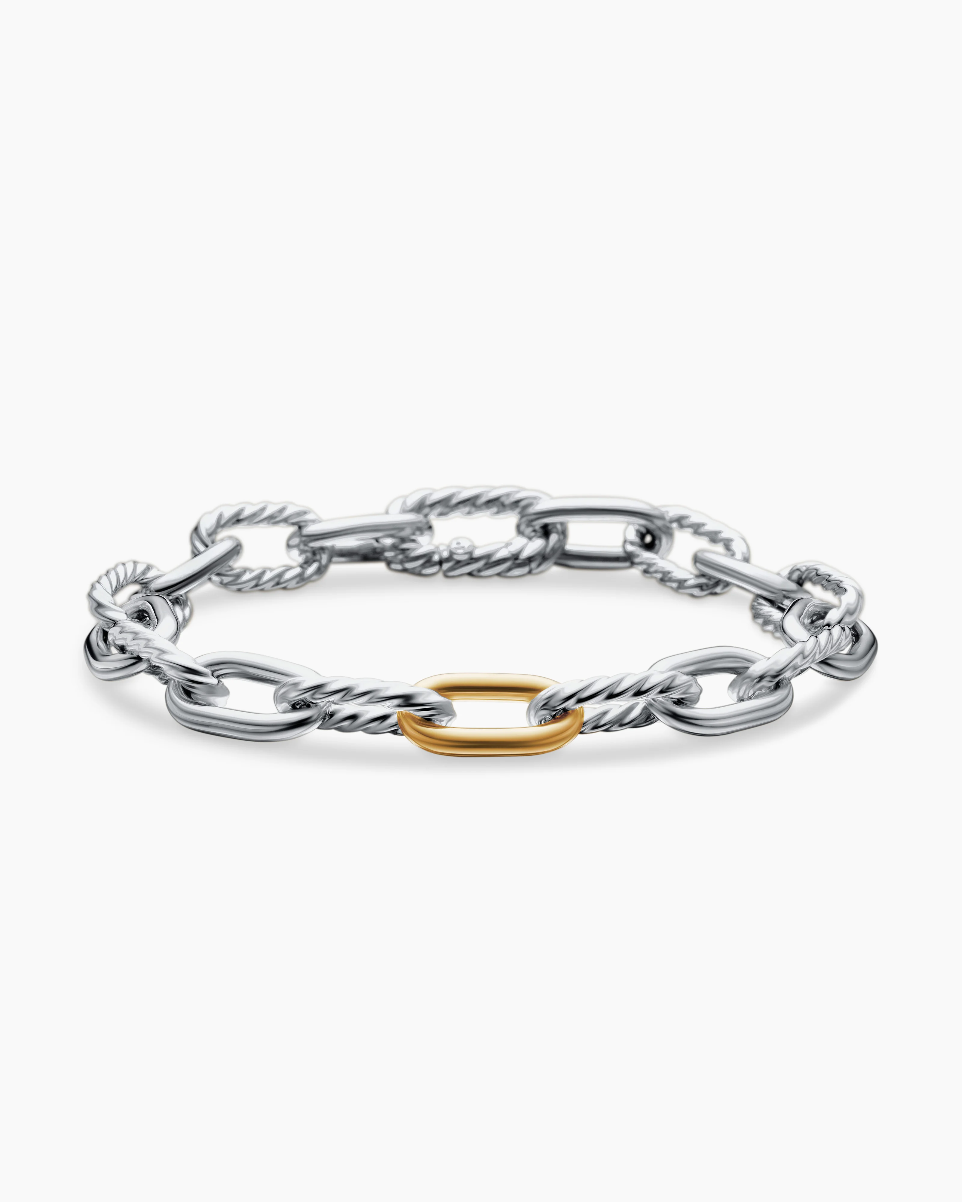 DY Madison® Chain Bracelet Sterling Silver with 18K Yellow Gold