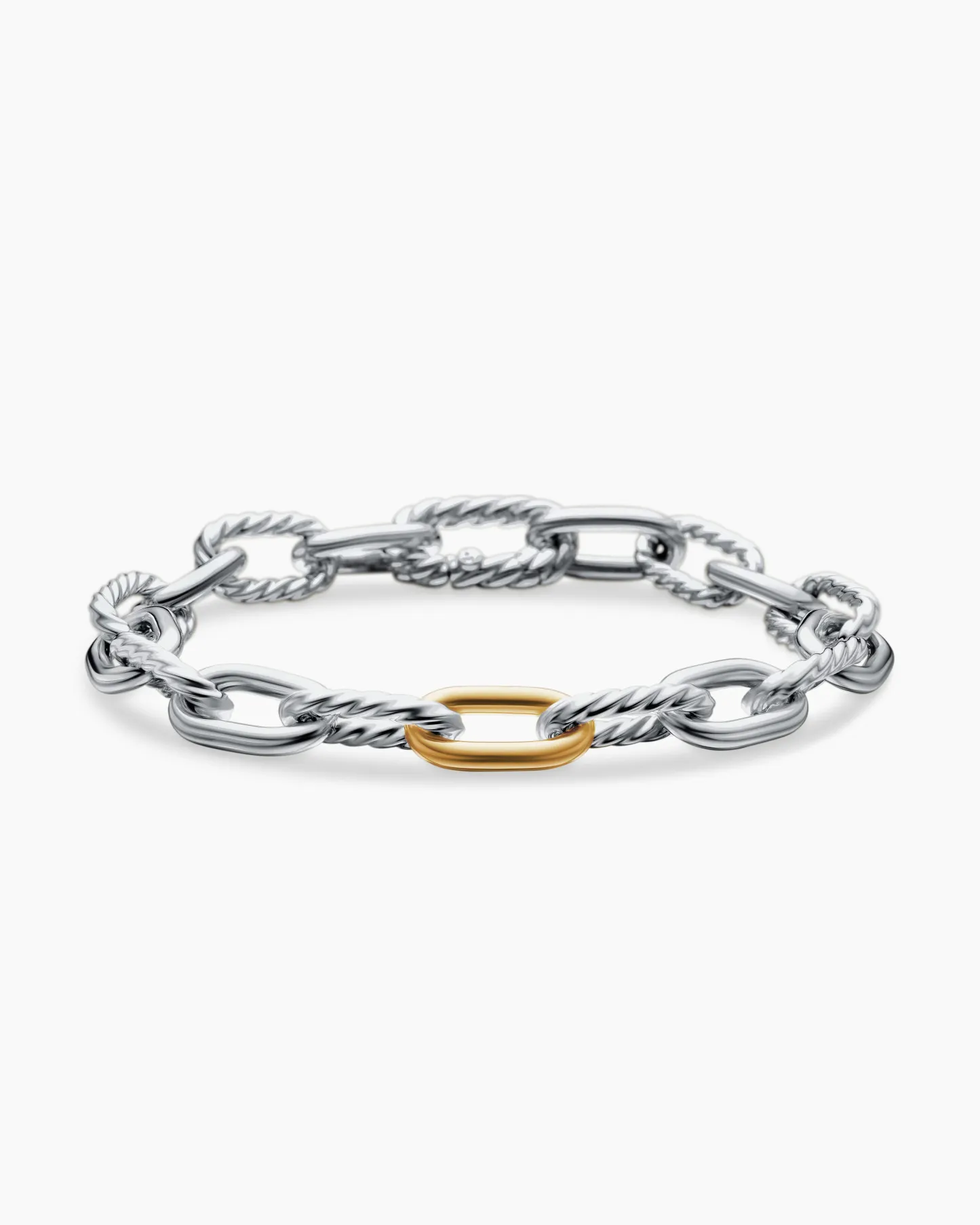 DY Madison® Chain Bracelet Sterling Silver with 18K Yellow Gold
