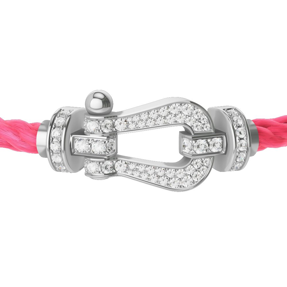 Force 10 bracelet 18k white gold and diamonds large model