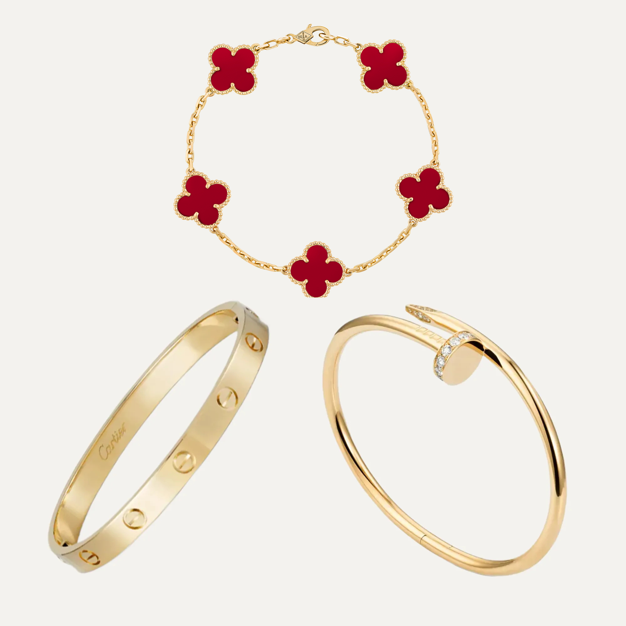 3‑Piece Icon Stack – Love, Clou & Clover