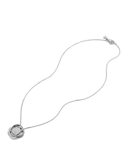 Infinity Pendant with Diamonds on Chain