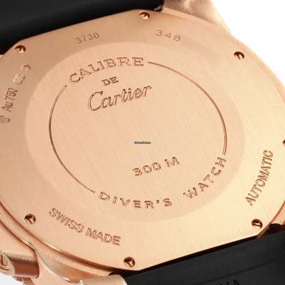 Cartier Calibre Rose Gold Black Dial Automatic Mens Watch