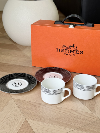 HEthtRMES Luxury Afternoon Tea Set (2 cups, 2 saucers)