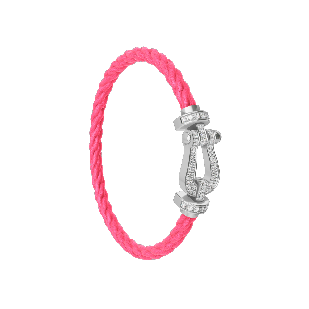 Force 10 bracelet 18k white gold and diamonds large model