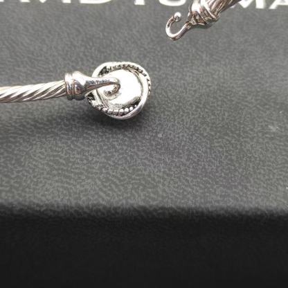 Cable Classics bracelet with rubies and beaded details, sterling silver, 3mm