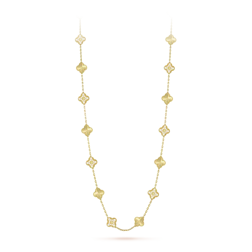 Vintage Alhambra long necklace, 20 motifs