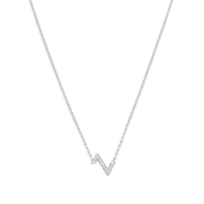 Volt Upside Down Pendant, Yellow Gold, White Gold And Diamonds