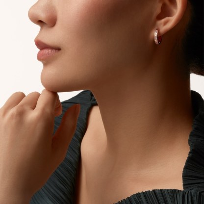 LOVE EARRINGS, MULTIWEAR, HALF-PAVED