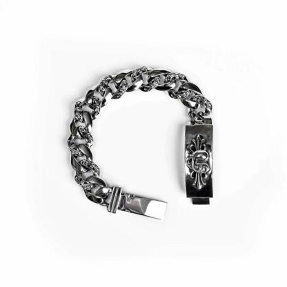 HEART INSIGNIA ID FANCY CHAIN BRACELET