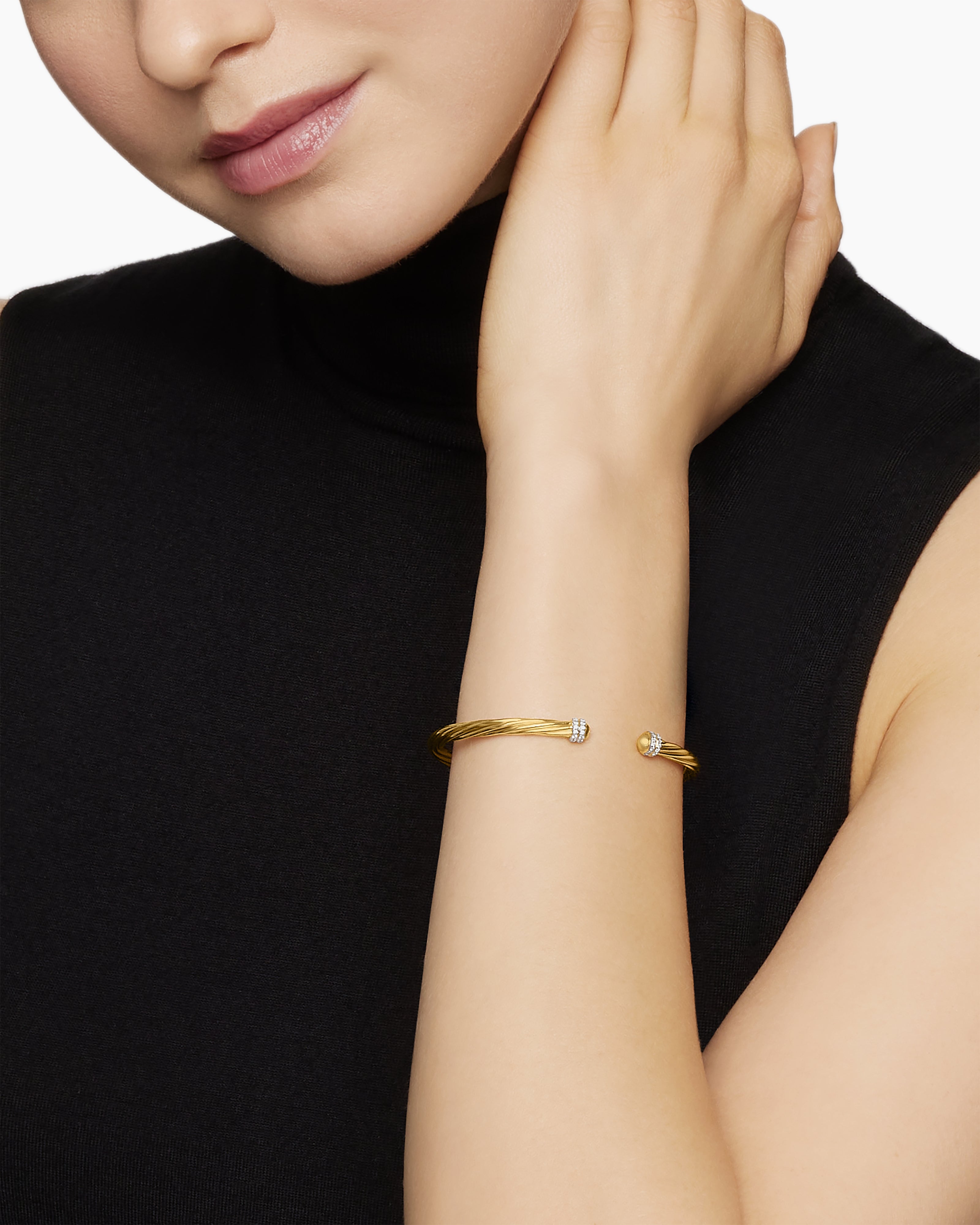 Helena Collection for Women Helena Bracelet 18K Yellow Gold with Diamonds, 4mm