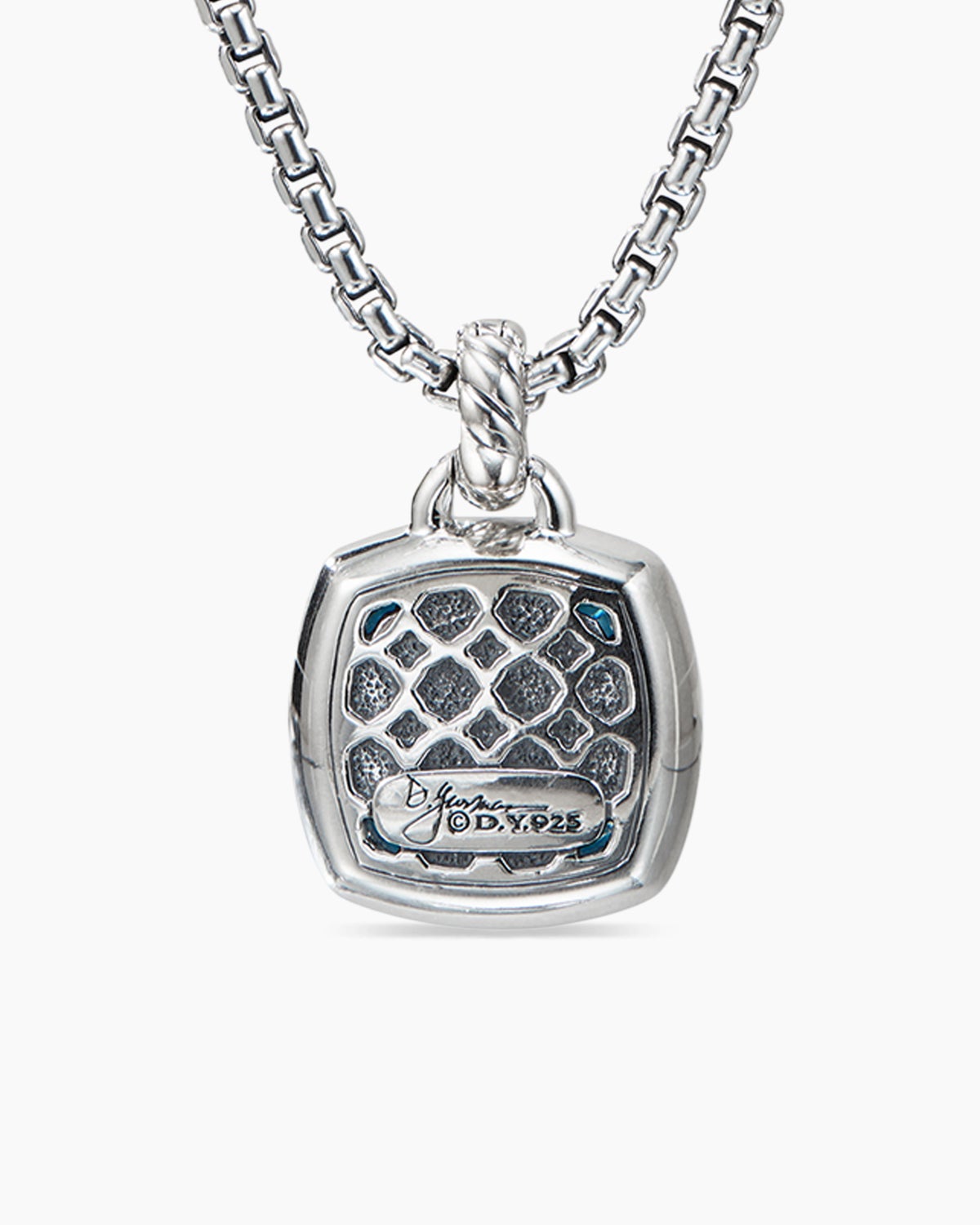 Albion庐 Pendant Sterling Silver with Black Onyx and Diamonds, 14mm