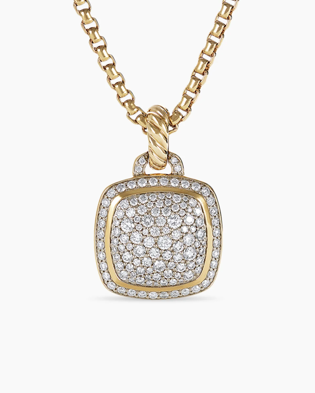 Albion庐 Pendant 18K Yellow Gold with Pav茅 Diamonds, 14mm