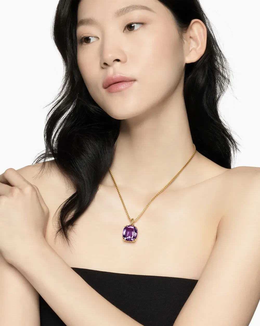 Marbella Pendant 18K Yellow Gold with Amethyst, 22mm