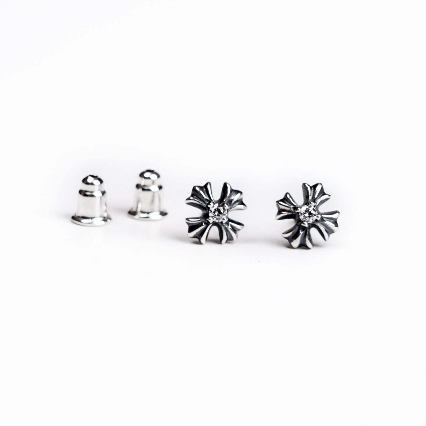 CH PLUS STUD EARRINGS WITH DIAMONDS