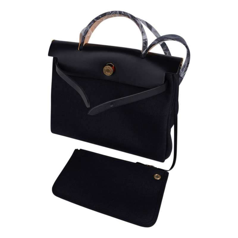Herbag Zip Black on Black 31 Officier Canvas / Vache Hunter Leather