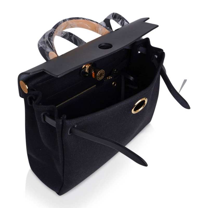 Herbag Zip Black on Black 31 Officier Canvas / Vache Hunter Leather