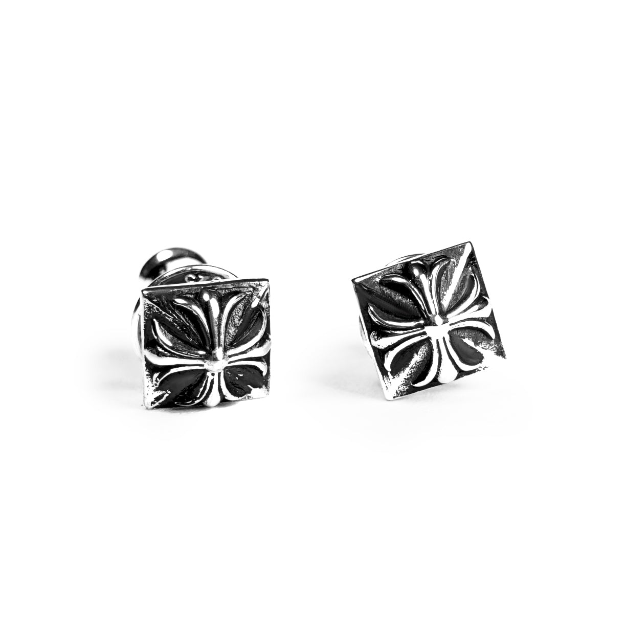 PYRAMID PLUS STUD EARRINGS