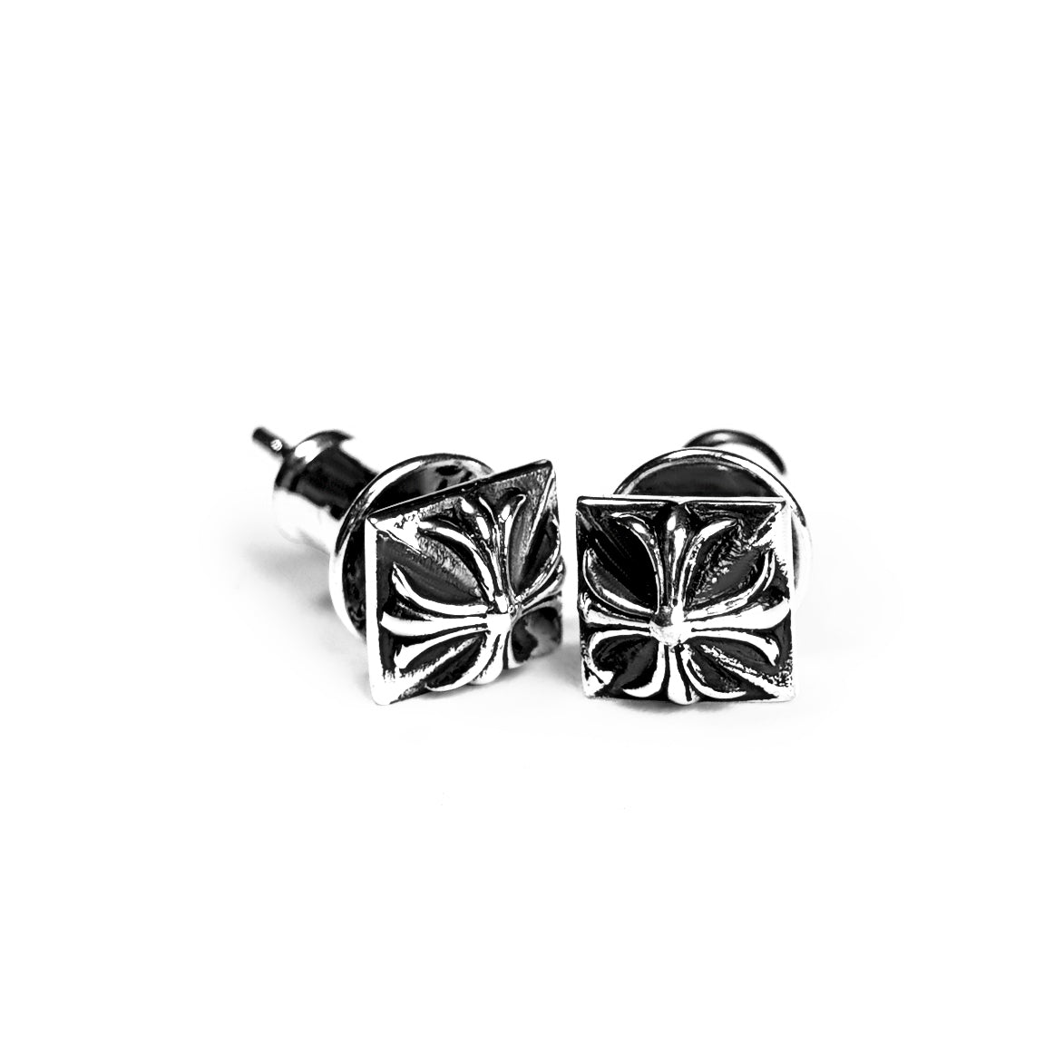 PYRAMID PLUS STUD EARRINGS