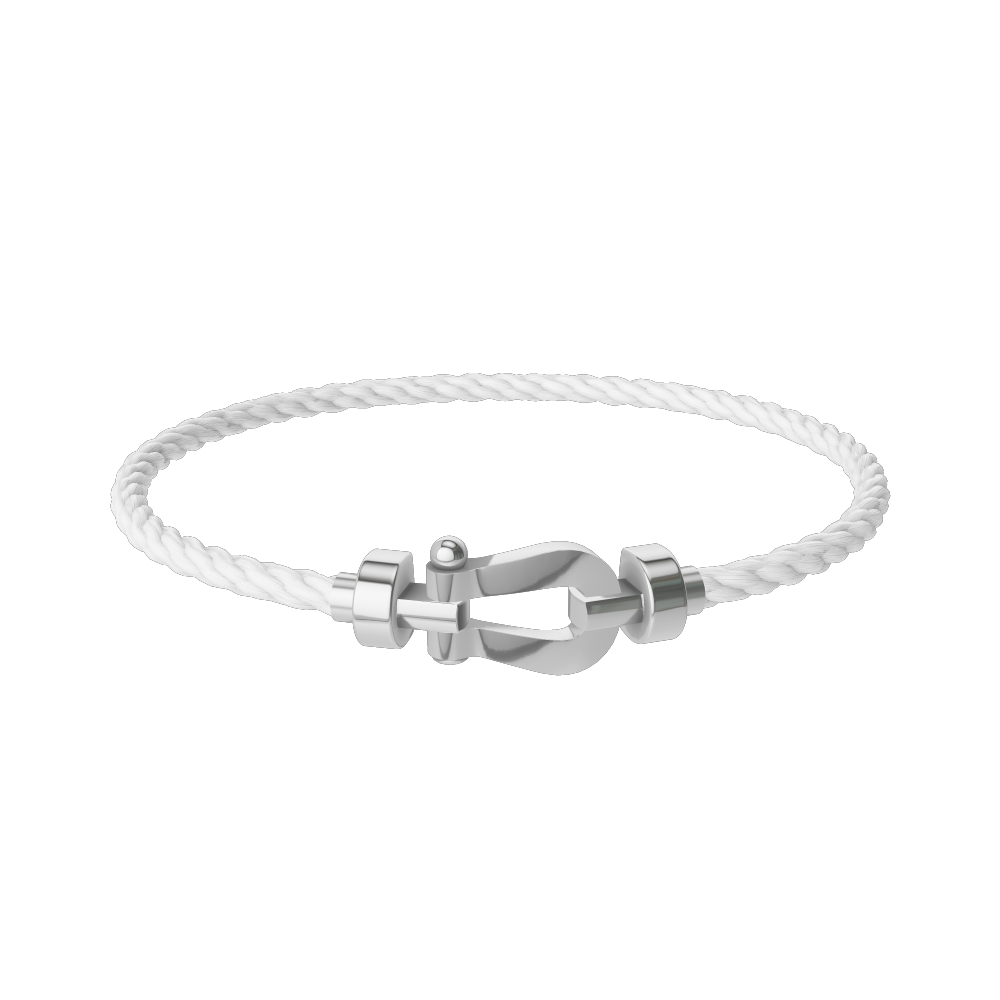 FORCE 10 BRACELET 18K WHITE GOLD MEDIUM MODEL