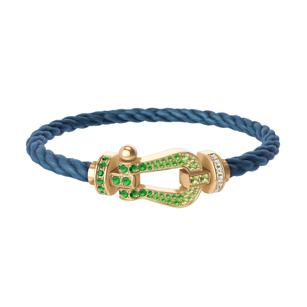FORCE 10 BRACELET 18K YELLOW GOLD AND COLORED STONES LARGE MODEL