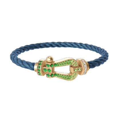 FORCE 10 BRACELET 18K YELLOW GOLD AND COLORED STONES LARGE MODEL