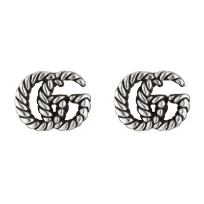 Sterling Silver Marmont Double G Stud Earrings
