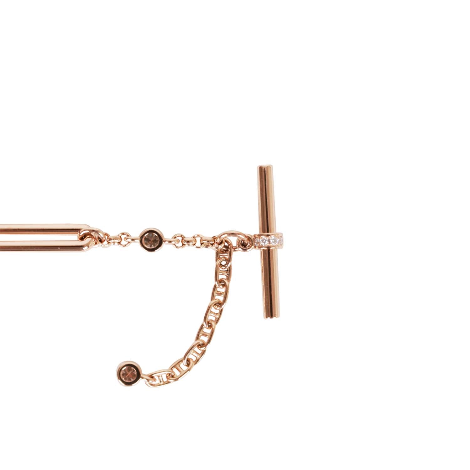 18k Rose Gold Diamond Chaine d'Ancre Chaos XS Bracelet
