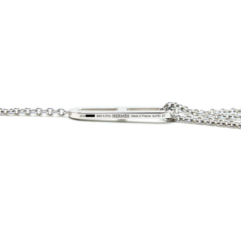 EVER CHAIN D'ANCRE NECKLACE, SMALL MODEL, 18K WHITE GOLD WITH DIMOND