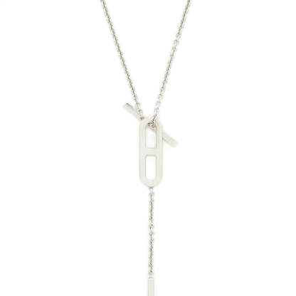 EVER CHAIN D'ANCRE NECKLACE, SMALL MODEL, 18K WHITE GOLD WITH DIMOND
