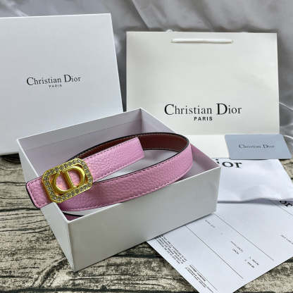 6 Colors luxury rhinestone lychee pattern double-sided belt