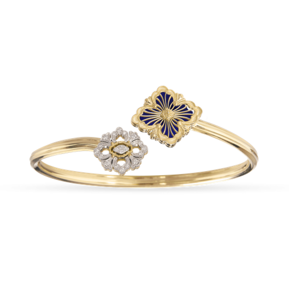 OPERA TULLE YELLOW AND WHITE GOLD BRACELET WITH BLUE ELEMENT