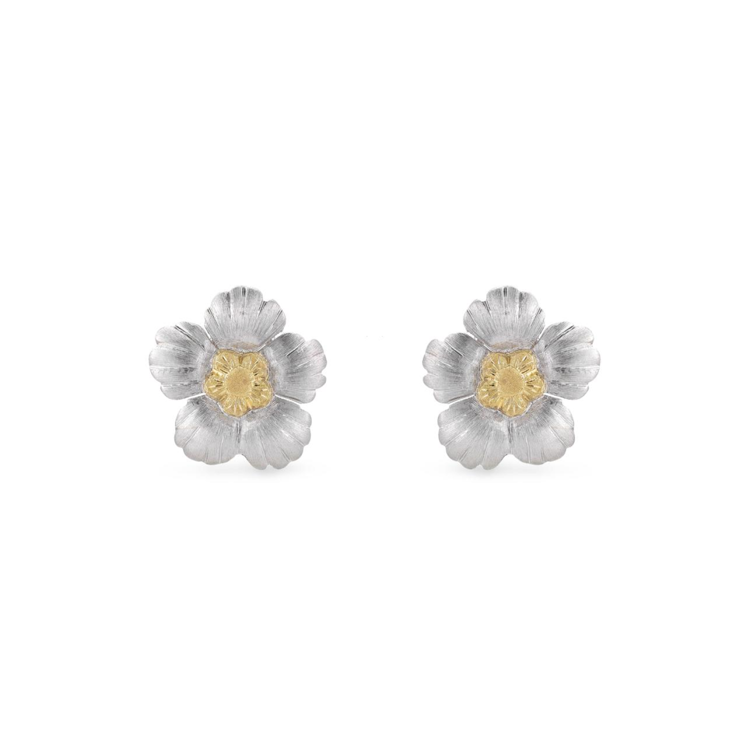 OLIMPIA WHITE AND YELLOW GOLD EARRINGS