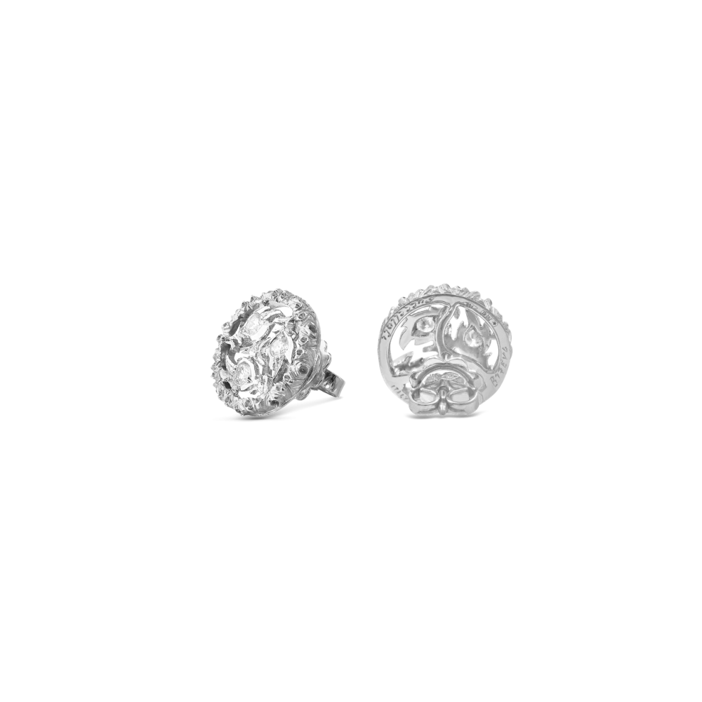 RAMAGE WHITE GOLD EARRINGS