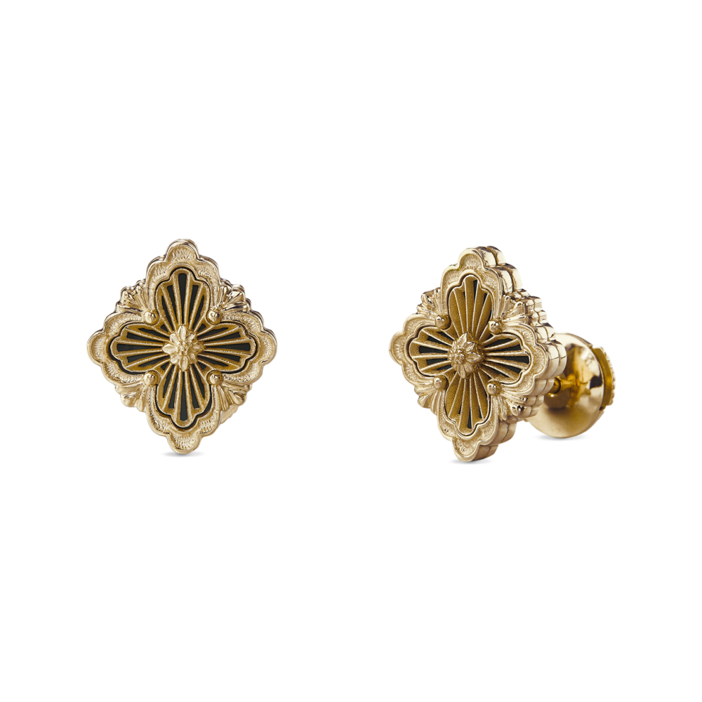 OPERA TULLE YELLOW GOLD SET EARRINGS WITH ONYX