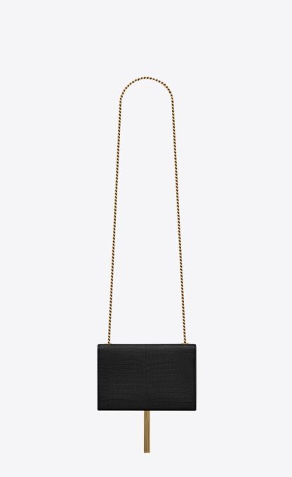 KATE SMALL TASSEL IN CROCODILE-EMBOSSED LEATHER