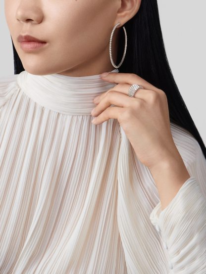 Perlée diamonds ring, 5 rows