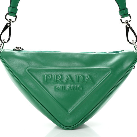 Triangle leather mini-bag