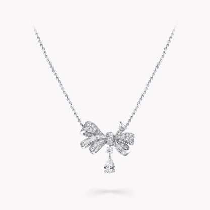 Tilda's Bow Classic Diamond Drop Pendant