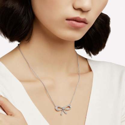 Tilda's Bow Mini Diamond Pendant