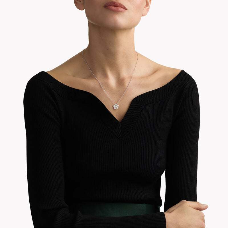 Wild Flower Pavé Diamond Pendant