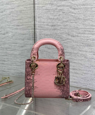 Dior pink patchwork bag