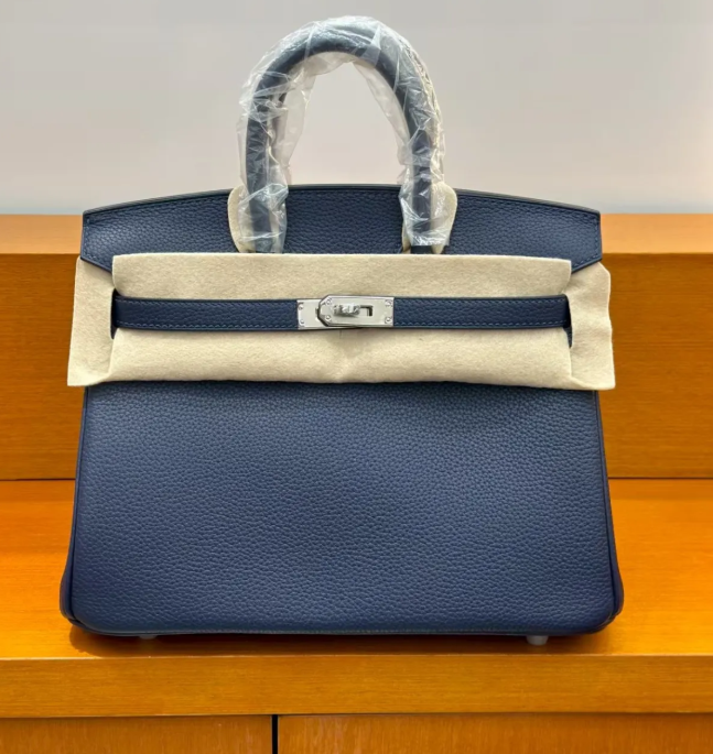 Hermès Platinum Navy Blue 35cm