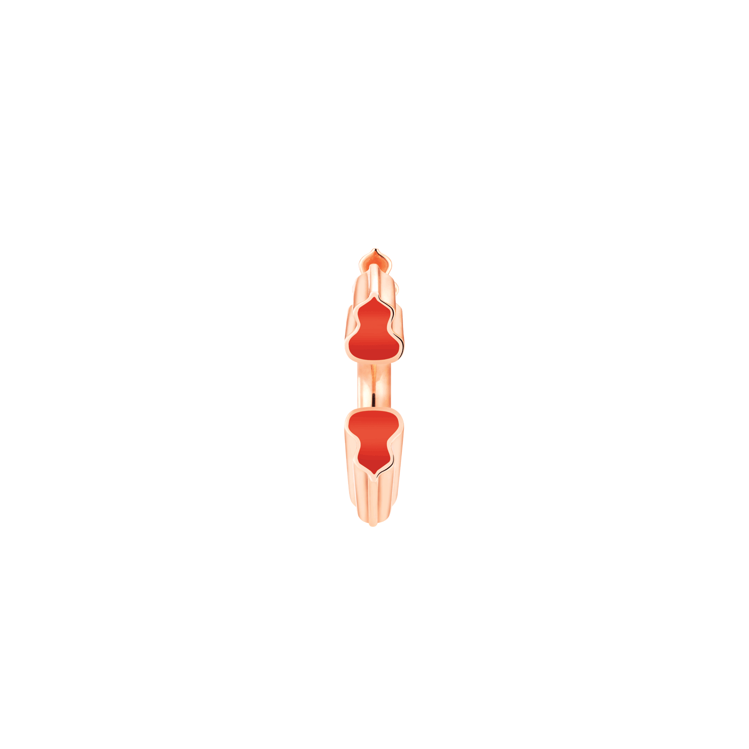 Wulu earring in 18K rose gold with HyCeram