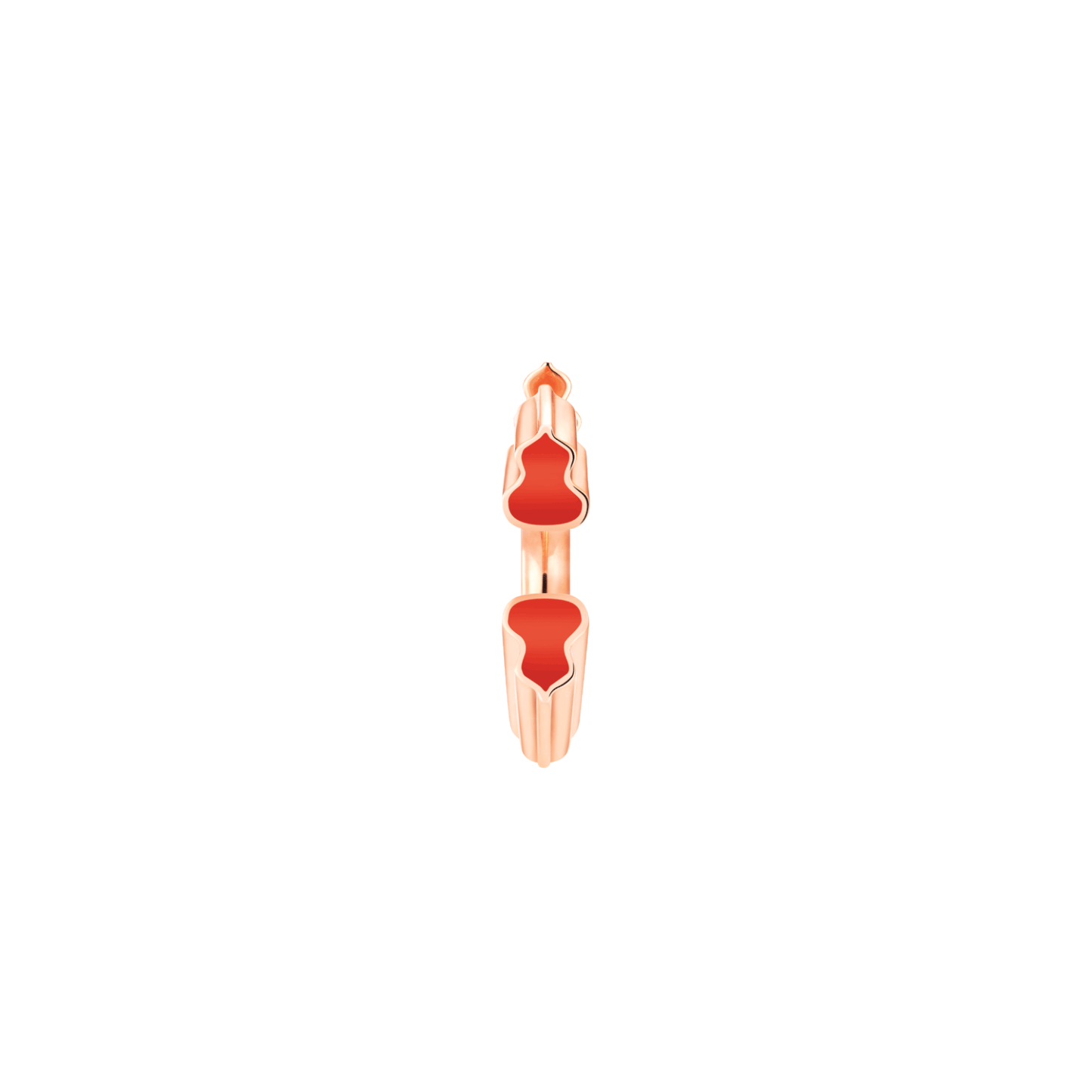 Wulu earring in 18K rose gold with HyCeram