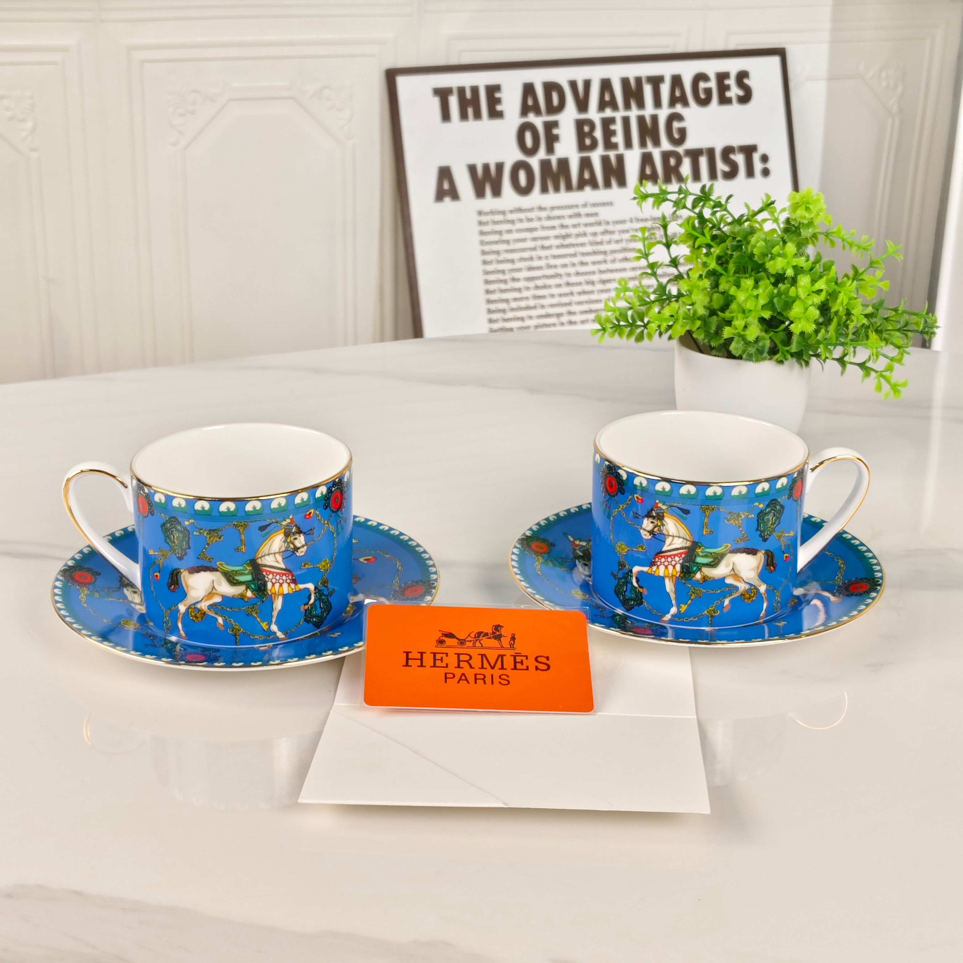 New Arrival 🔥 Herthtmès — "Galloping in the Breeze" Cup & Saucer Set