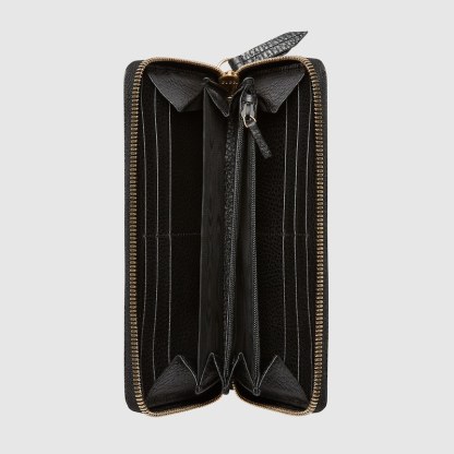 LEATHER ZIP AROUND WALLET