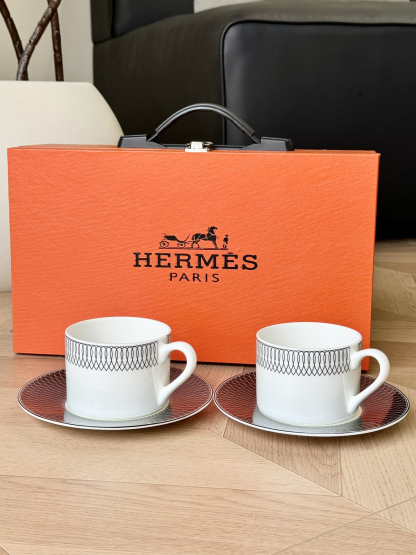 HEthtRMES Luxury Afternoon Tea Set (2 cups, 2 saucers)
