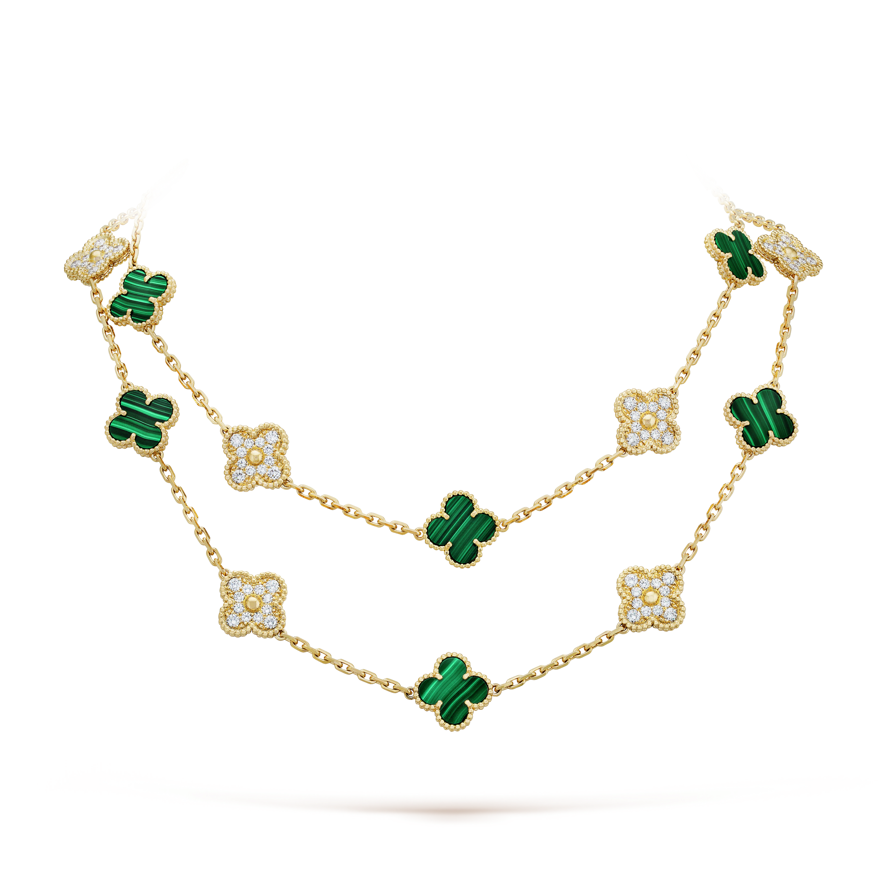 Vintage Alhambra long necklace, 20 motifs